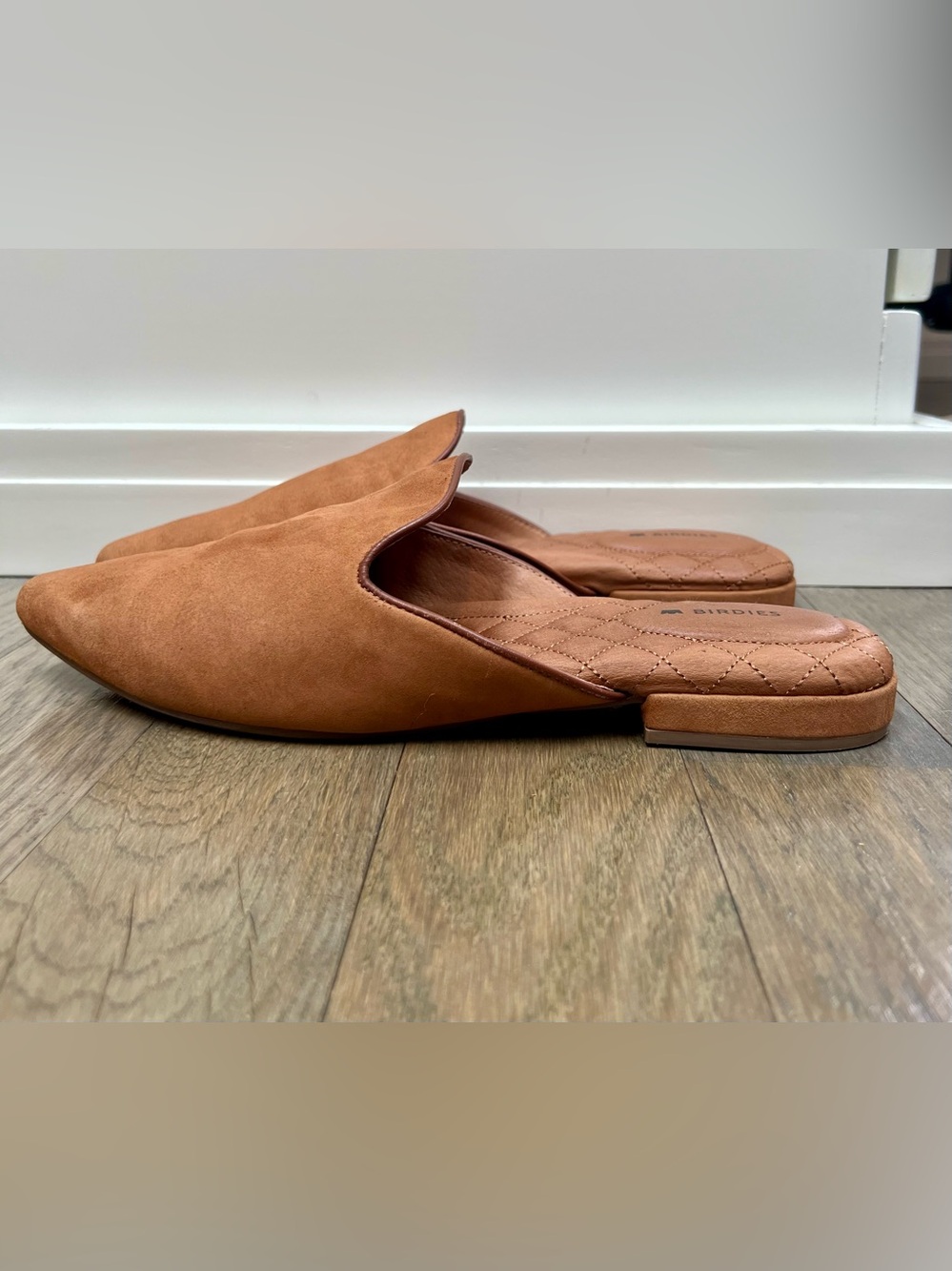 Birdies The Lark Brown Suede Slide Mules Womens Size 8.5 Comfort Slip On Shoes - Picture 4 of 8